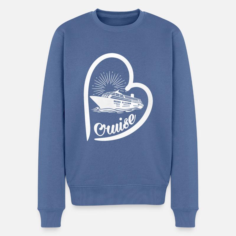 Croisière - Pull Premium bio Homme - bleu pigeon