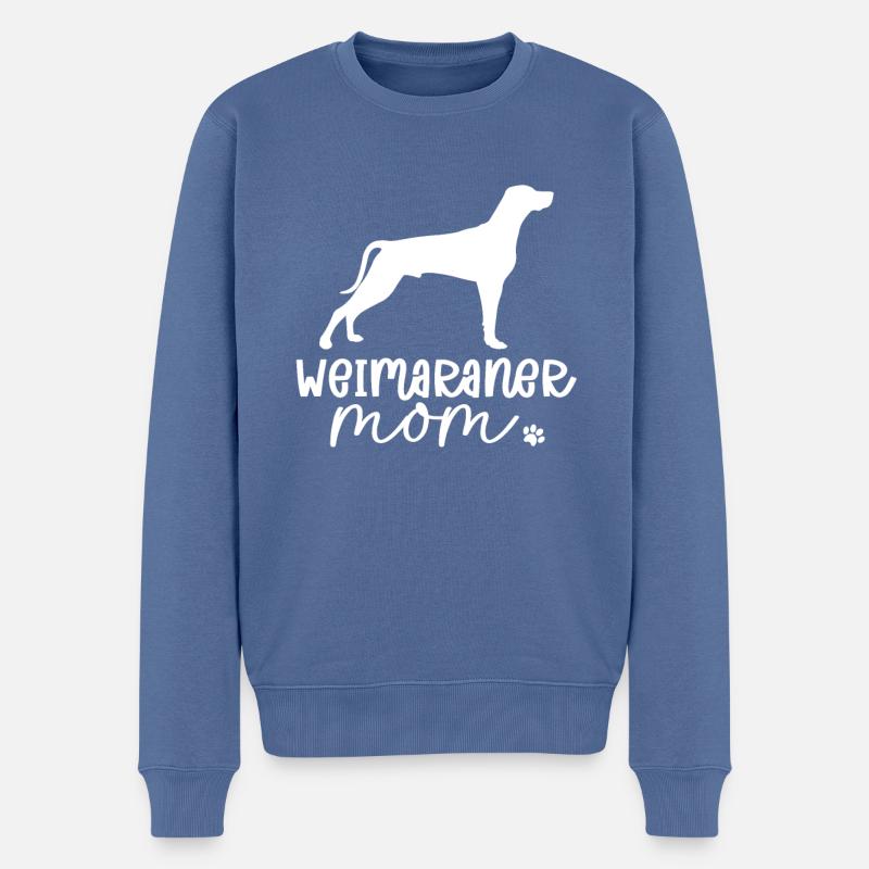 Weimaraner - Männer Premium Bio Pullover - Taubenblau