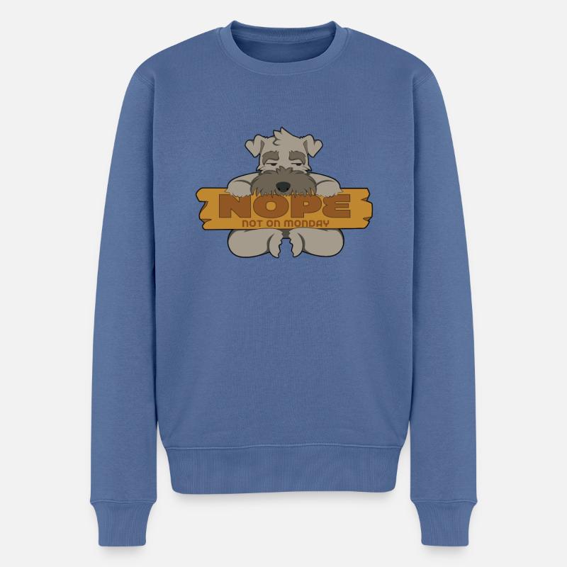 Zwergschnauzer - Männer Premium Bio Pullover - Taubenblau
