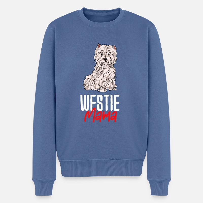 West Highland Terrier - Männer Premium Bio Pullover - Taubenblau