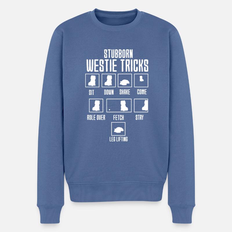 West Highland Terrier - Männer Premium Bio Pullover - Taubenblau