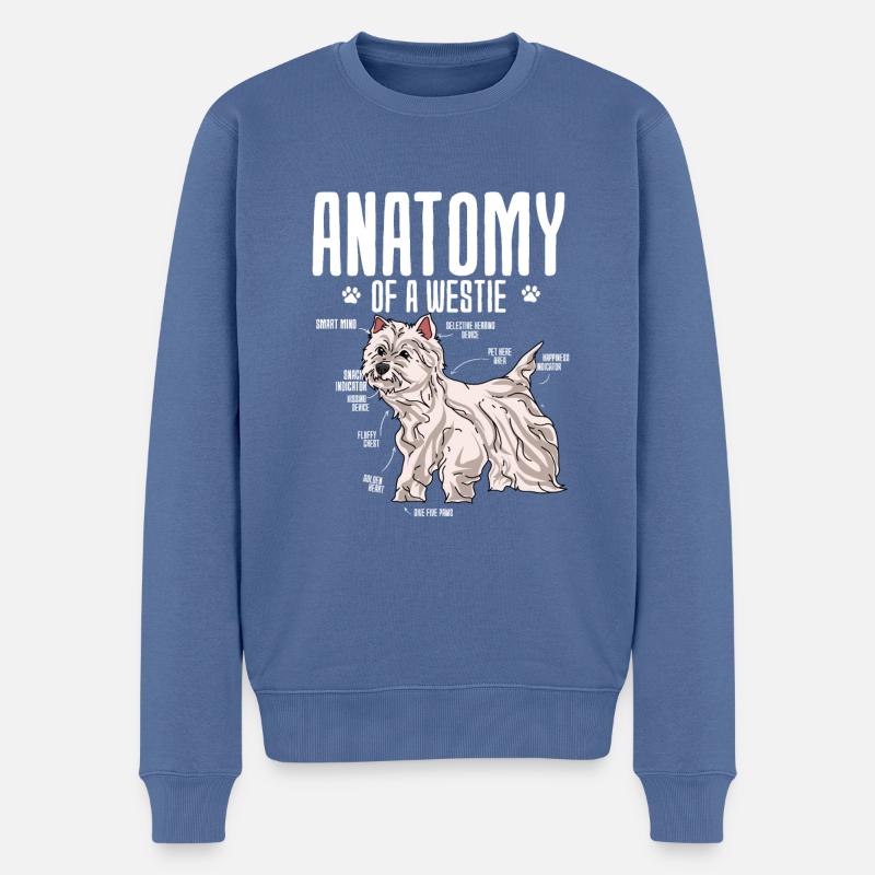 West Highland Terrier - Männer Premium Bio Pullover - Taubenblau