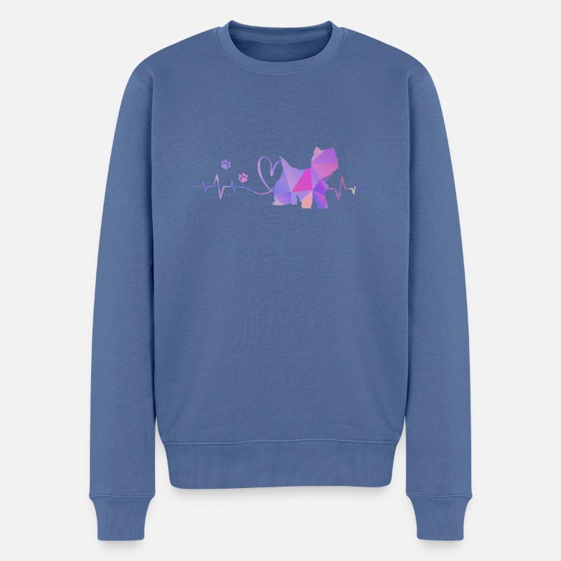 West Highland Terrier - Männer Premium Bio Pullover - Taubenblau