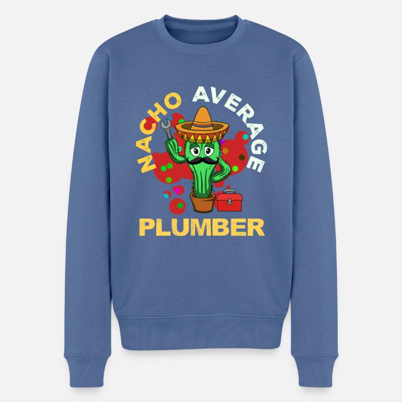 Cinco De Mayo Klempner - Männer Premium Bio Pullover - Taubenblau