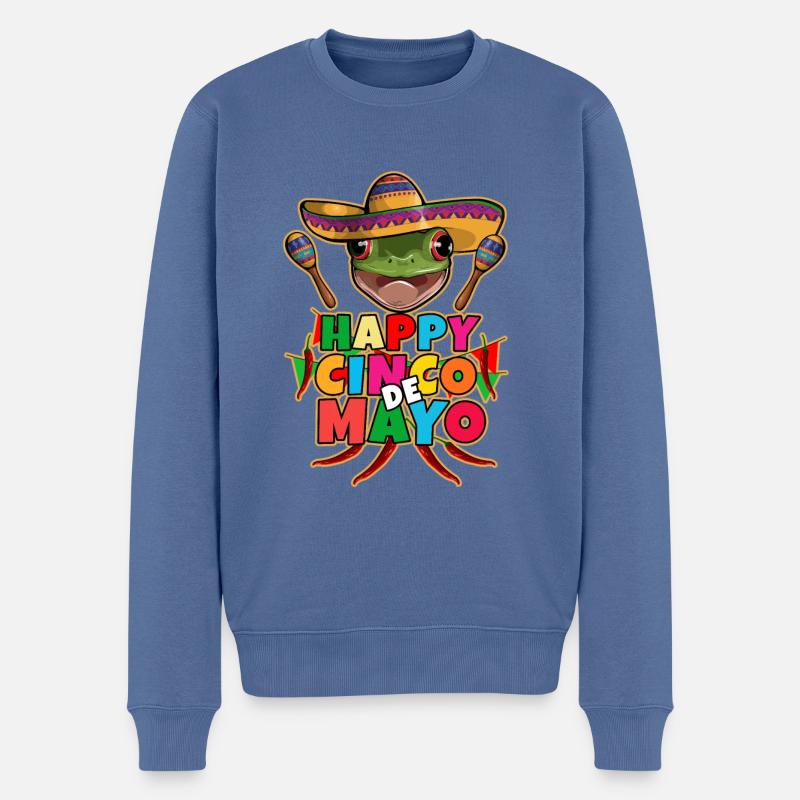 Cinco de Mayo Grenouille - Pull Premium bio Homme - bleu pigeon