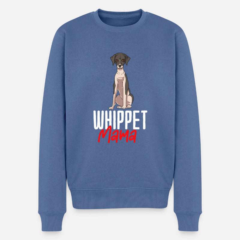 Whippet - Männer Premium Bio Pullover - Taubenblau