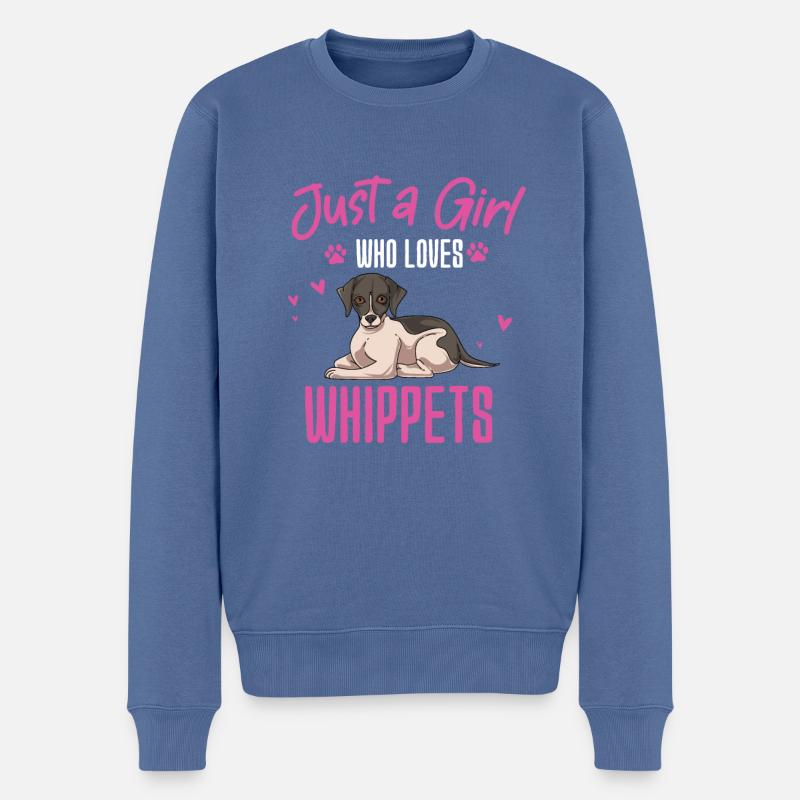 Whippet - Männer Premium Bio Pullover - Taubenblau