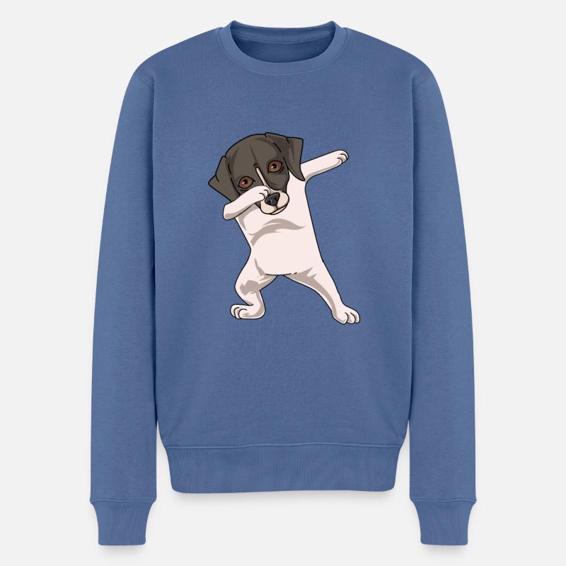 Whippet - Männer Premium Bio Pullover - Taubenblau