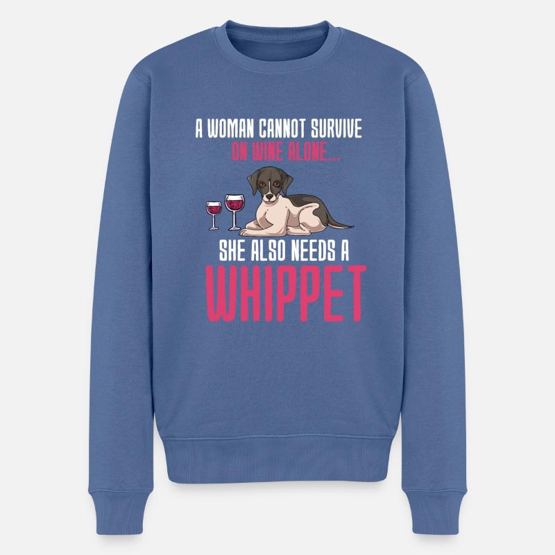 Whippet - Pull Premium bio Homme - bleu pigeon
