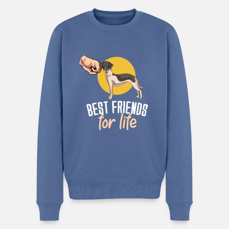 Whippet - Männer Premium Bio Pullover - Taubenblau