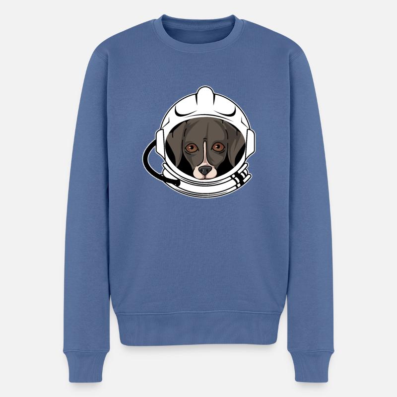 Whippet - Männer Premium Bio Pullover - Taubenblau