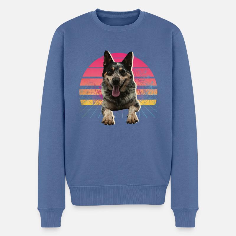 Bouvier australien - Pull Premium bio Homme - bleu pigeon
