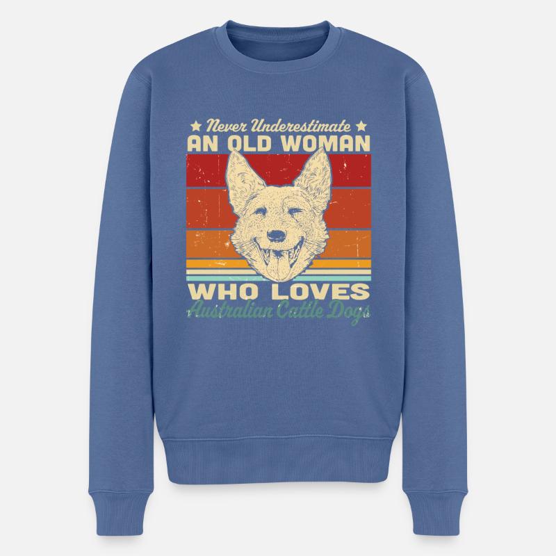 Bouvier australien - Pull Premium bio Homme - bleu pigeon