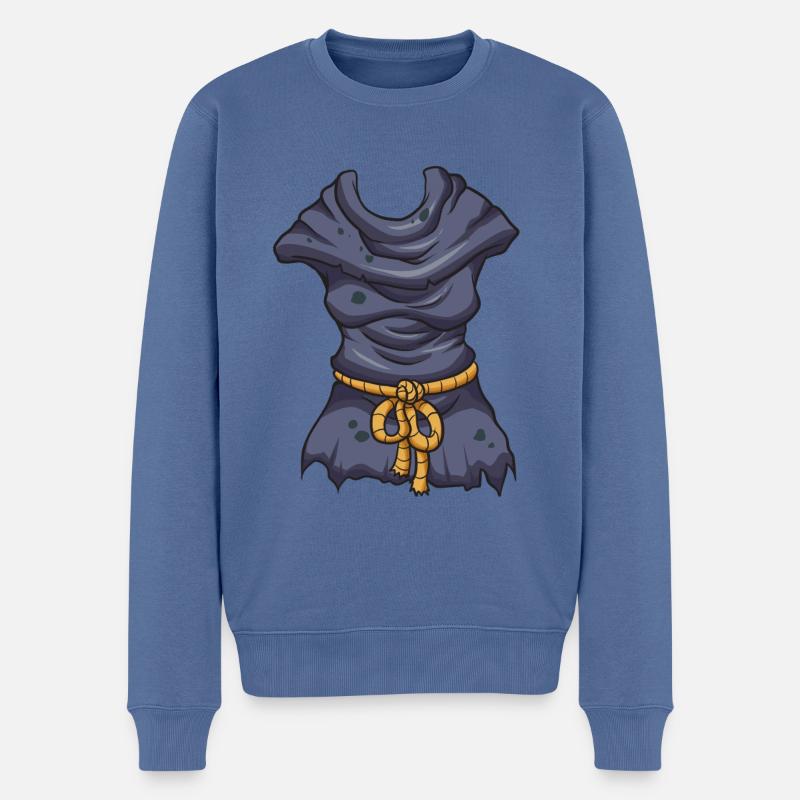 Hexe Kostüm - Männer Premium Bio Pullover - Taubenblau