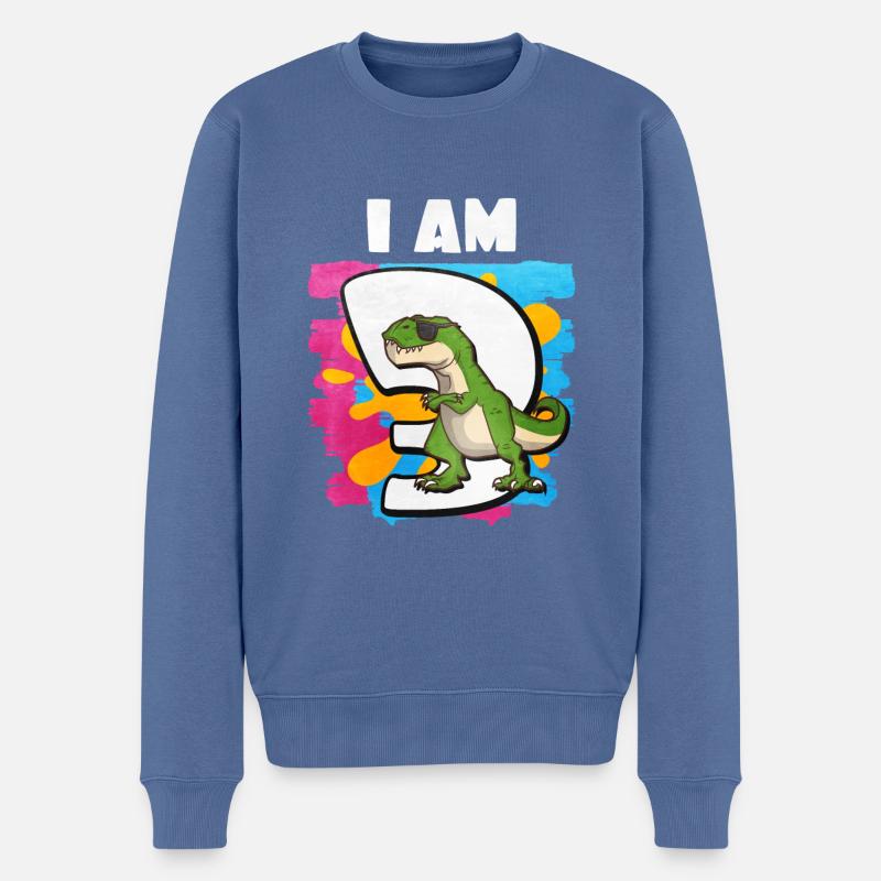 3ème anniversaire - Pull Premium bio Homme - bleu pigeon