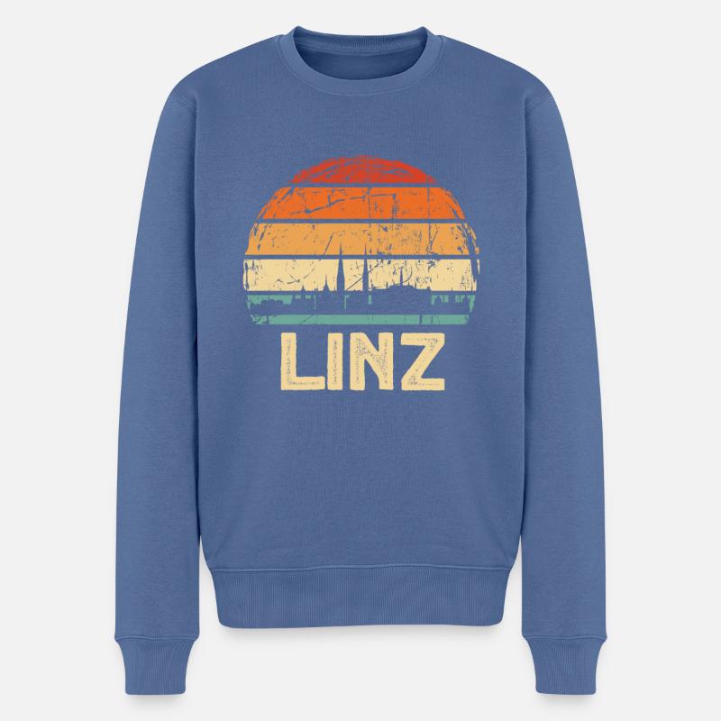 Linz - Pull Premium bio Homme - bleu pigeon
