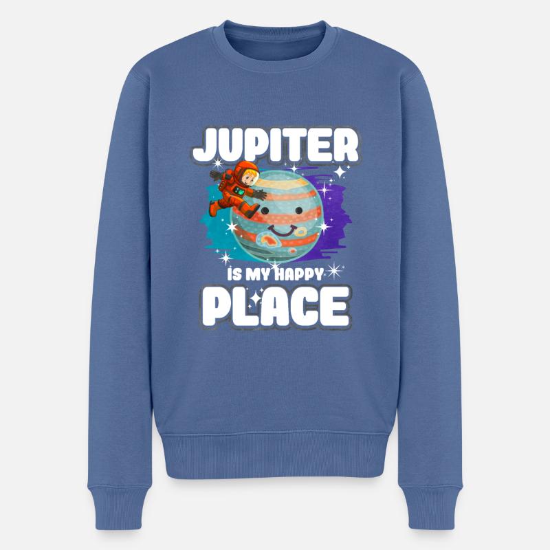 Jupiter Planet Gift - Pull Premium bio Homme - bleu pigeon