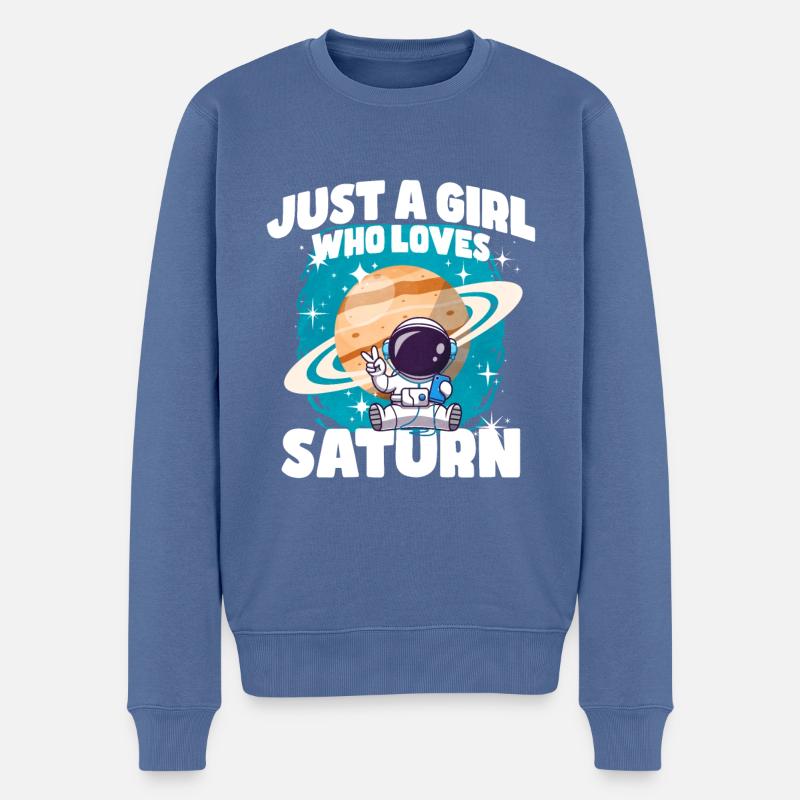 Fille Saturn Cadeau - Pull Premium bio Homme - bleu pigeon