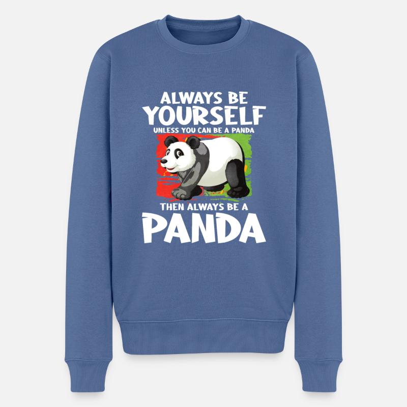 Panda - Pull Premium bio Homme - bleu pigeon