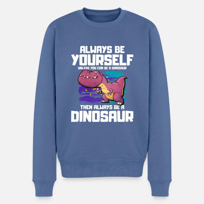 T-Rex - Männer Premium Bio Pullover - Taubenblau
