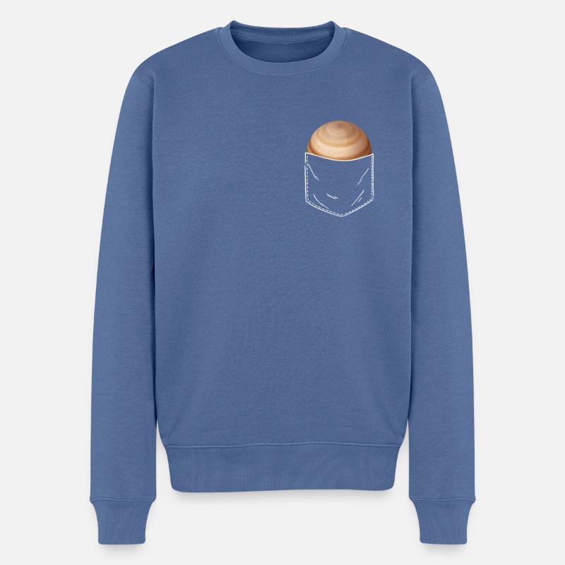 Jupiter - Männer Premium Bio Pullover - Taubenblau