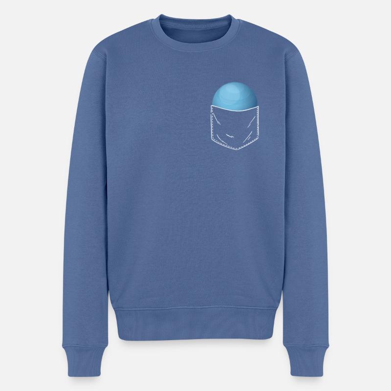 Uranus - Pull Premium bio Homme - bleu pigeon