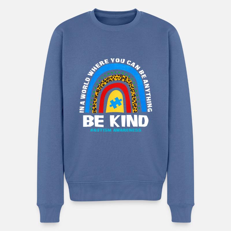 Autismus Autism Geschenk - Männer Premium Bio Pullover - Taubenblau