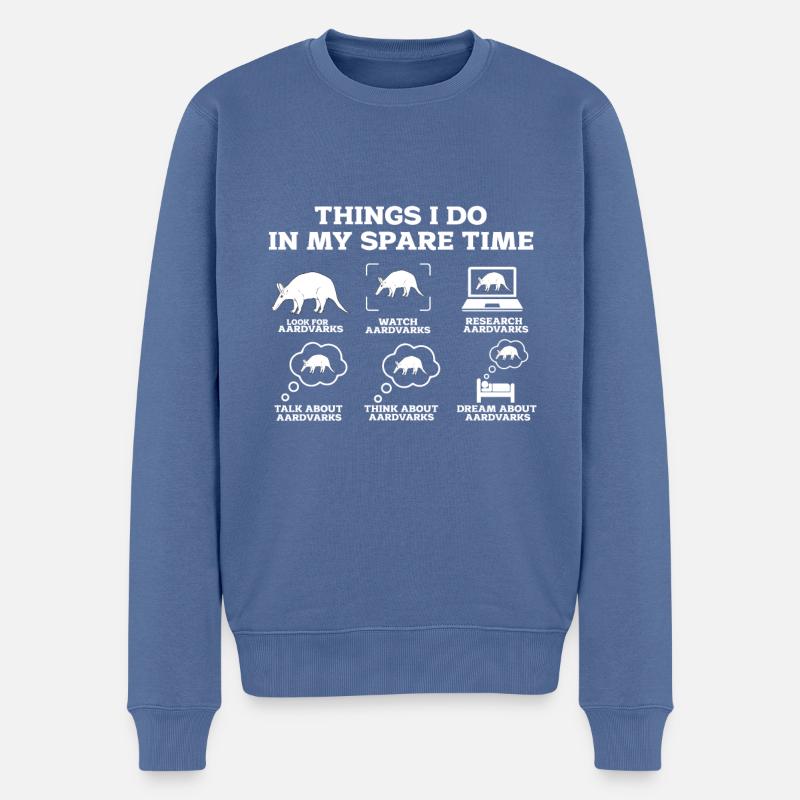 Erdferkel - Männer Premium Bio Pullover - Taubenblau