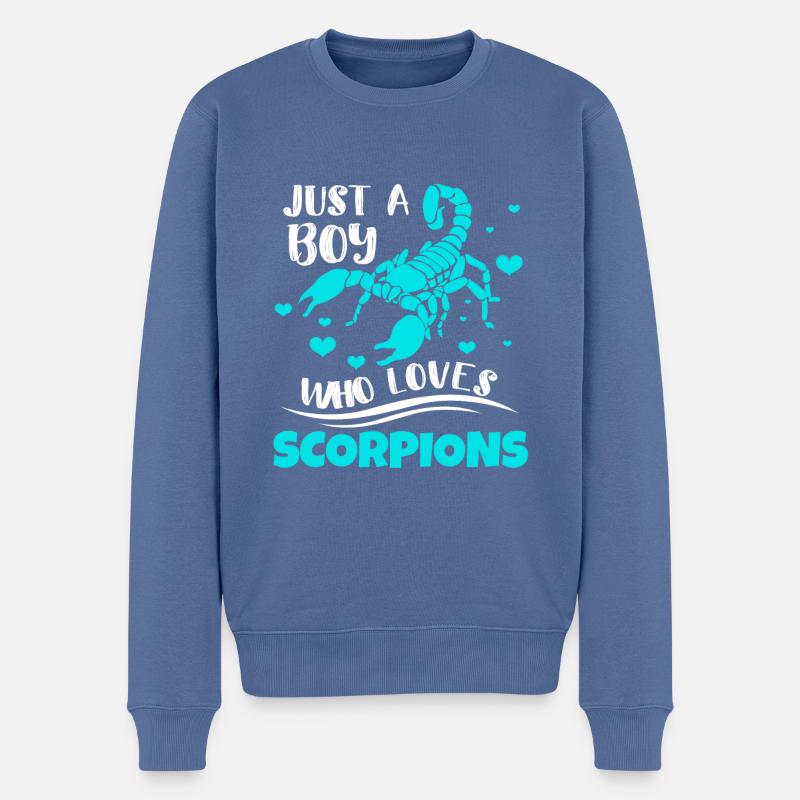 Scorpion - Pull Premium bio Homme - bleu pigeon