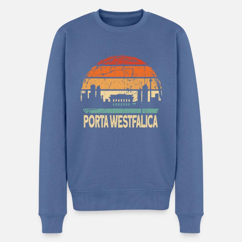 Porta Westfalica - Pull Premium bio Homme - bleu pigeon