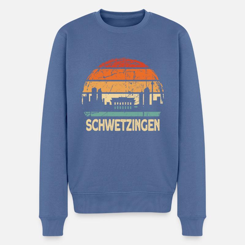 Schwetzingen - Männer Premium Bio Pullover - Taubenblau