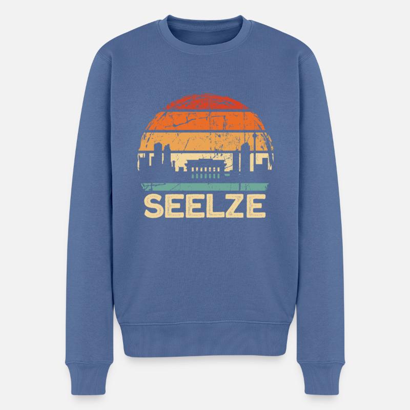 Seelze - Pull Premium bio Homme - bleu pigeon