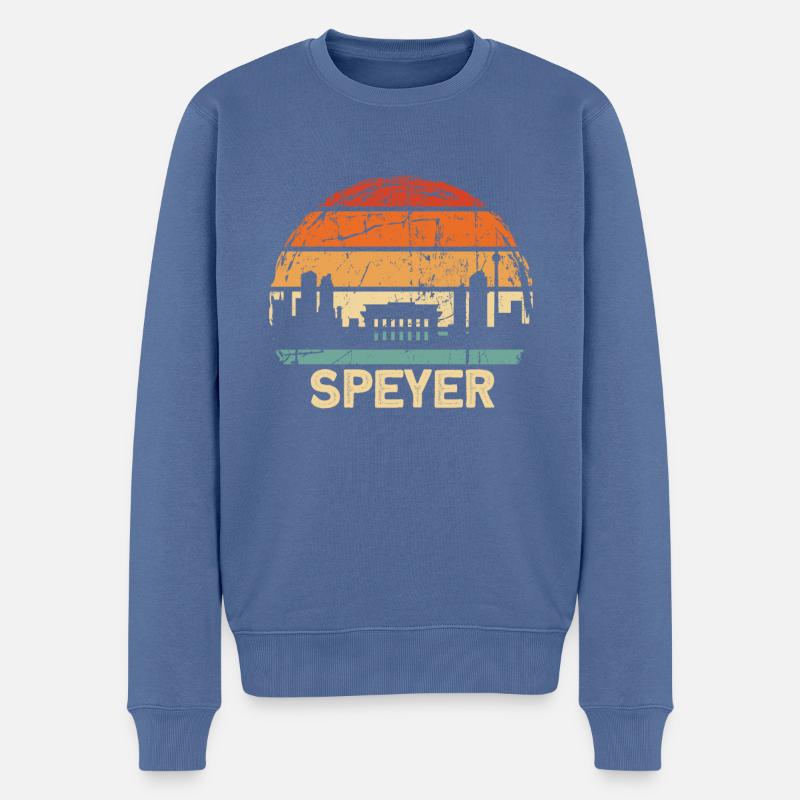 Speyer - Männer Premium Bio Pullover - Taubenblau