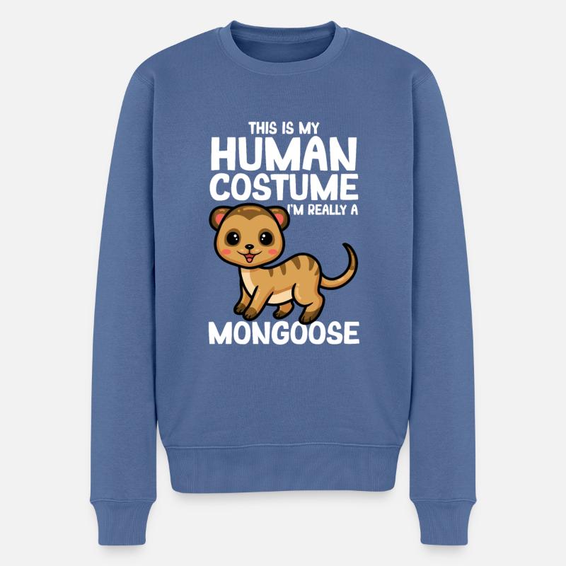 Mangoustes Mangoustes Suricates - Pull Premium bio Homme - bleu pigeon