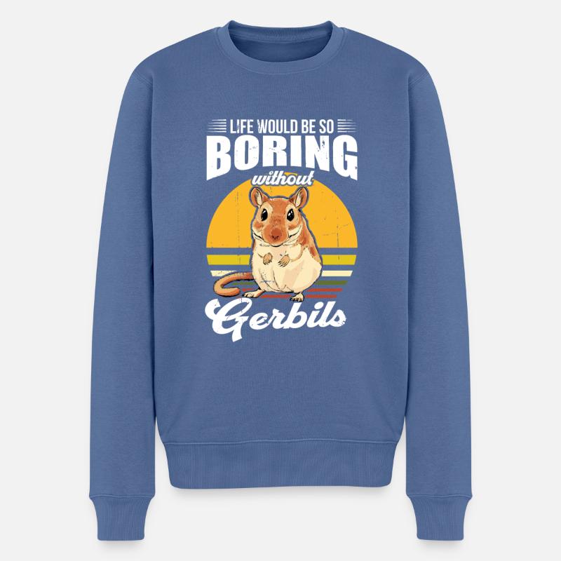 Gerbille - Pull Premium bio Homme - bleu pigeon