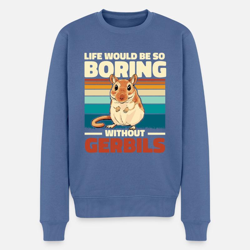 Gerbille - Pull Premium bio Homme - bleu pigeon