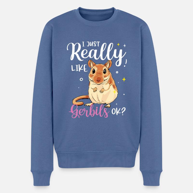 Gerbille - Pull Premium bio Homme - bleu pigeon