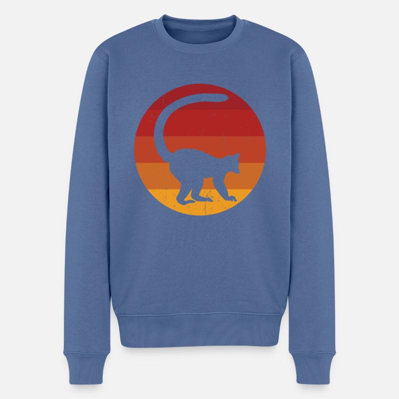 Lémurien - Pull Premium bio Homme - bleu pigeon