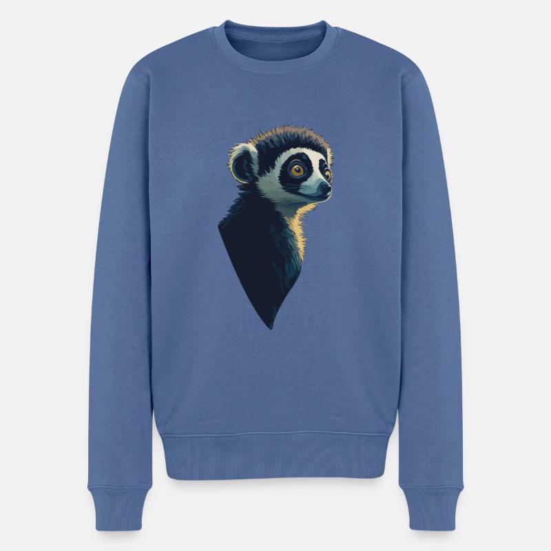 Lémurien - Pull Premium bio Homme - bleu pigeon