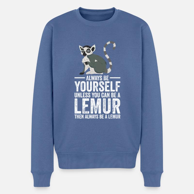 lémurien - Pull Premium bio Homme - bleu pigeon