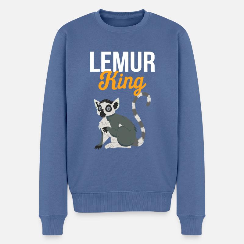 Lémurien - Pull Premium bio Homme - bleu pigeon