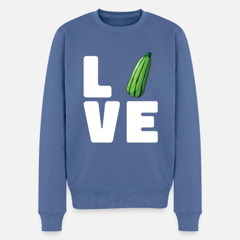 Courgette - Pull Premium bio Homme - bleu pigeon