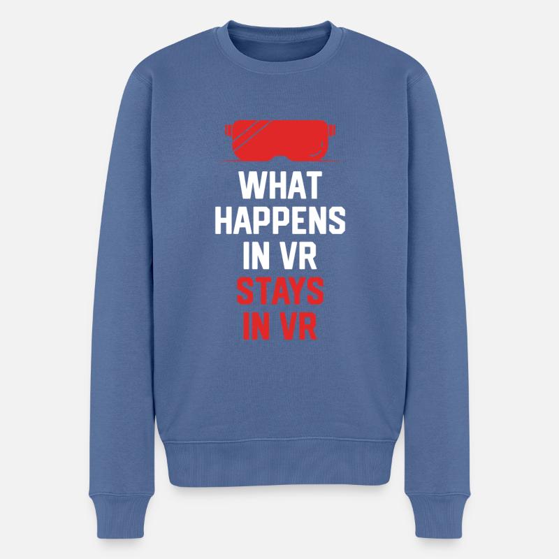 Virtual Reality VR Geschenk - Männer Premium Bio Pullover - Taubenblau