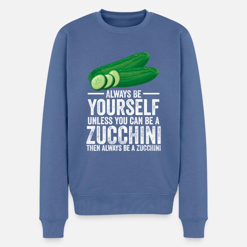 Courgette - Pull Premium bio Homme - bleu pigeon