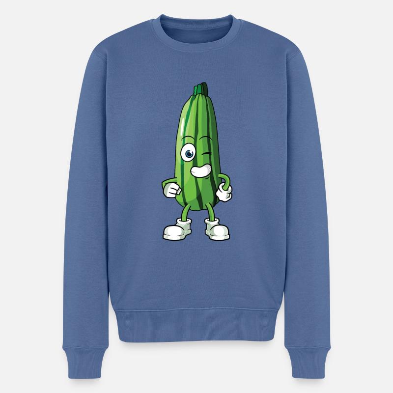 Courgette - Pull Premium bio Homme - bleu pigeon