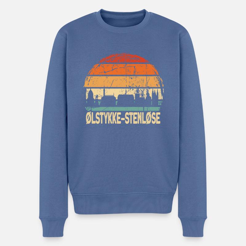 Ølstykke-Stenløse - Männer Premium Bio Pullover - Taubenblau
