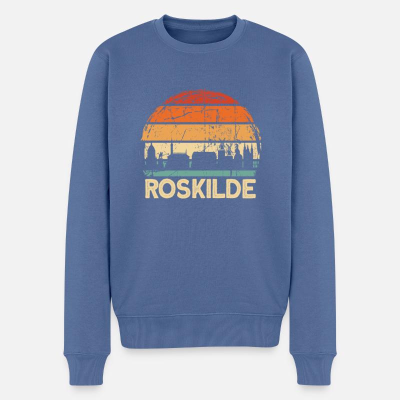 Roskilde - Pull Premium bio Homme - bleu pigeon