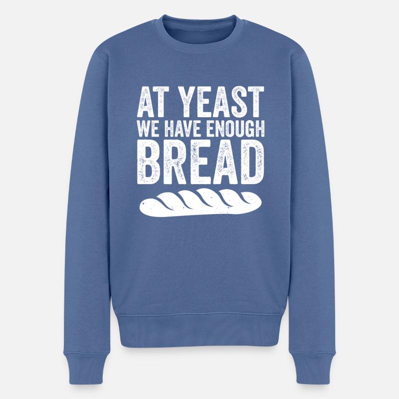 Hefe Brot - Männer Premium Bio Pullover - Taubenblau
