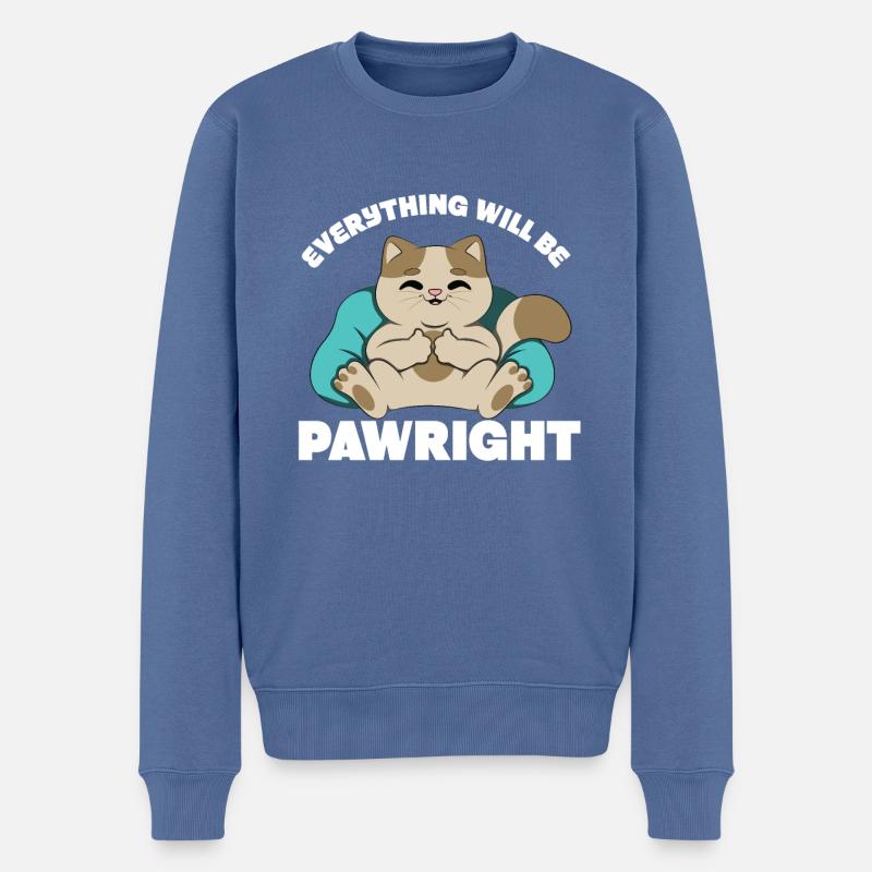 Tout ira bien - Pull Premium bio Homme - bleu pigeon