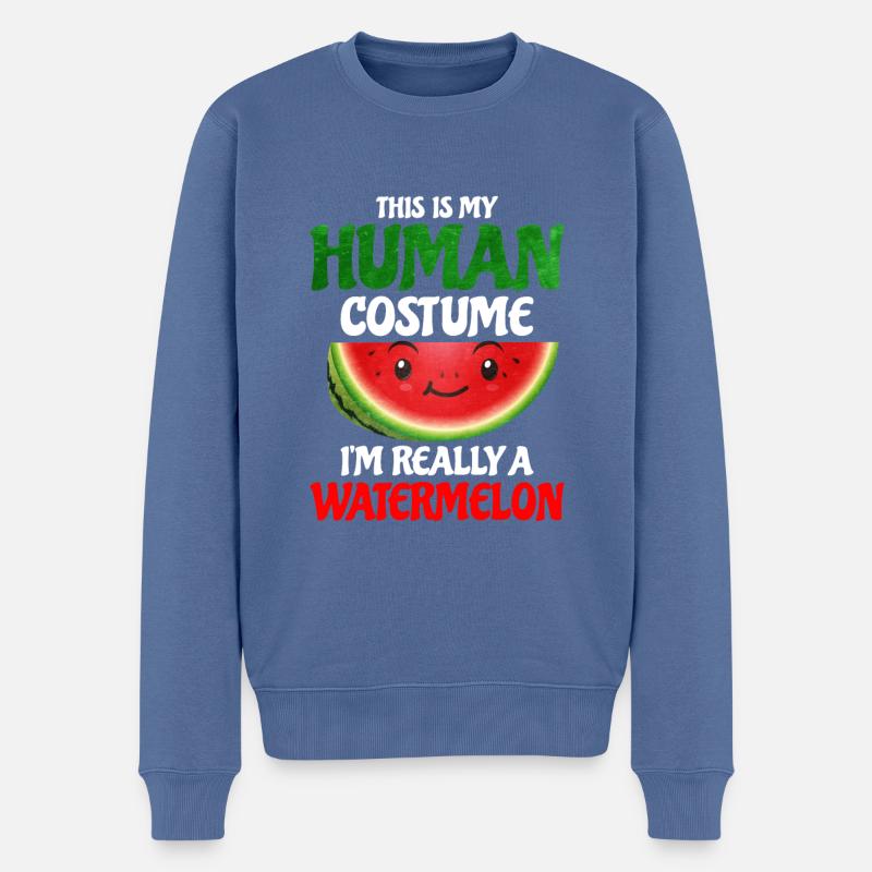 Pastèque - Pull Premium bio Homme - bleu pigeon